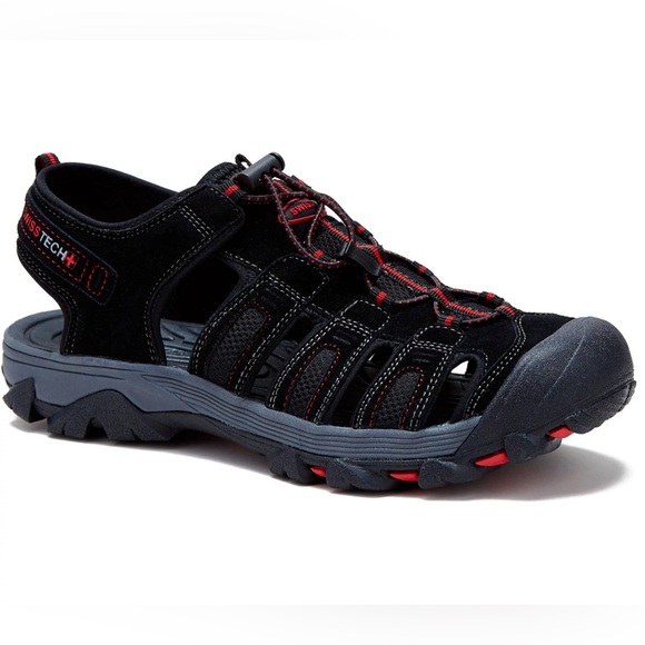 Swiss+Tech Oberland Men’s Bumptoe Black Sandal